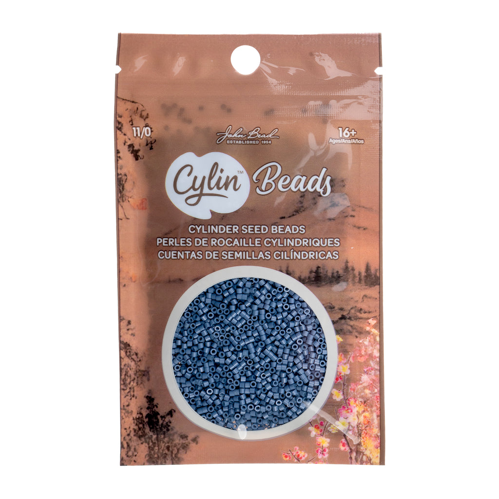 Cylin Bead 11/0 25g Bag Opaque Blueberry Silkshine