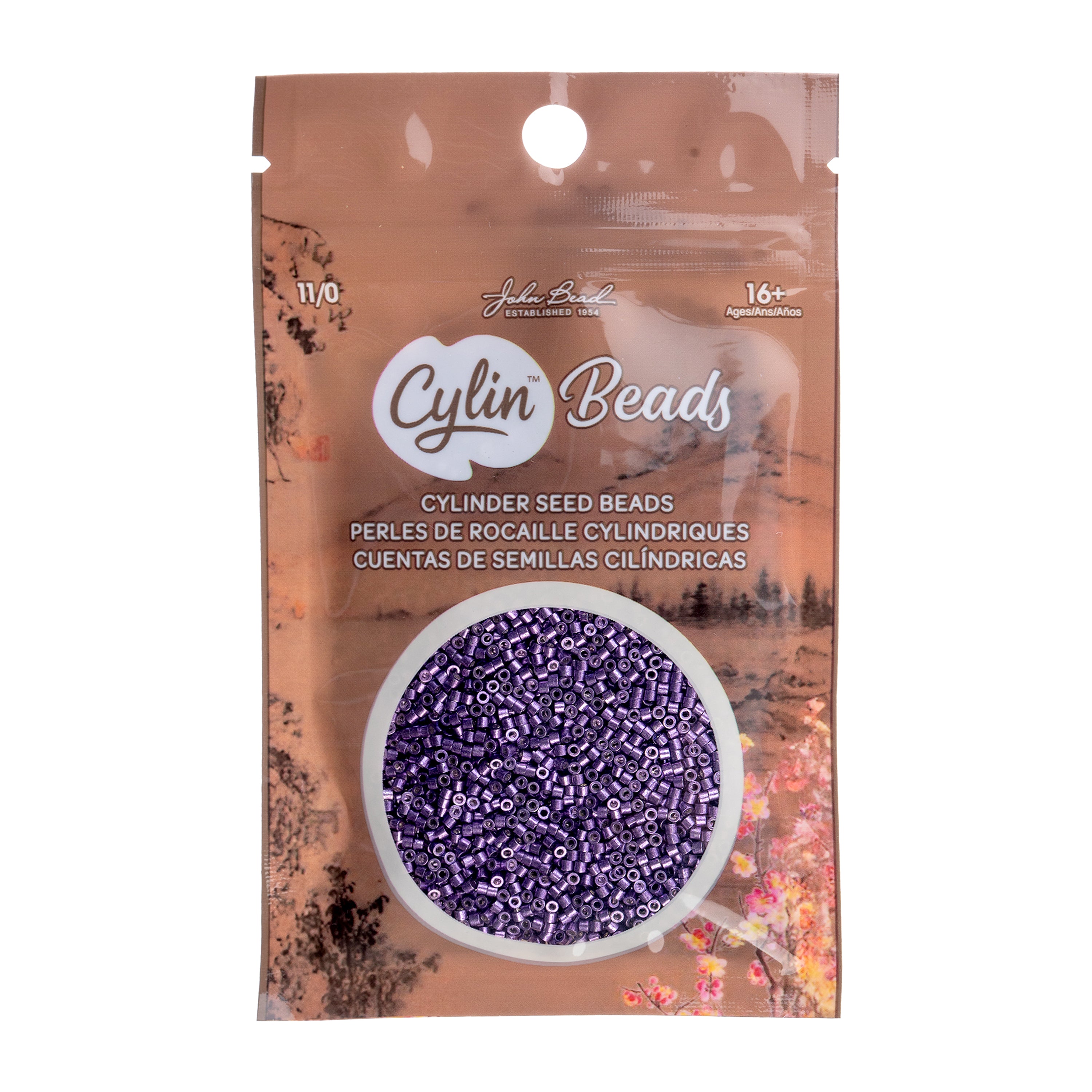Cylin Bead 11/0 25g Bag Opaque Electro Lilac