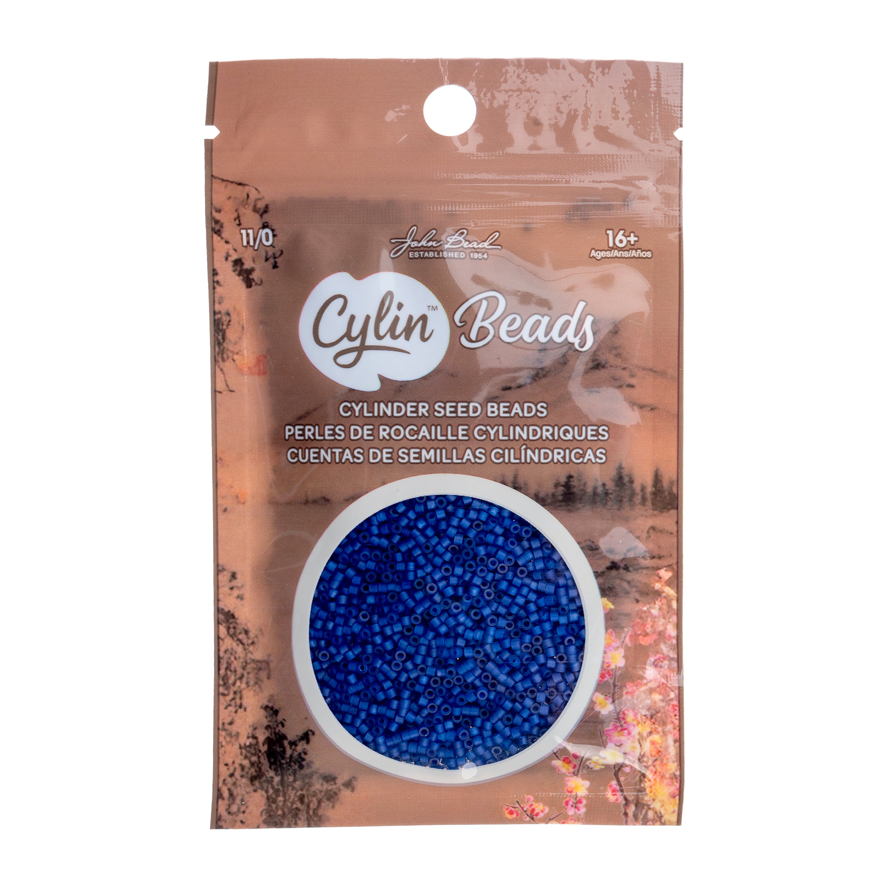 Cylin Bead 11/0 25g Bag Transparent Cobalt Blue