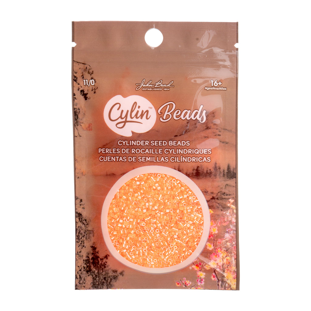 Cylin Bead 11/0 25g Bag Neon Light Orange