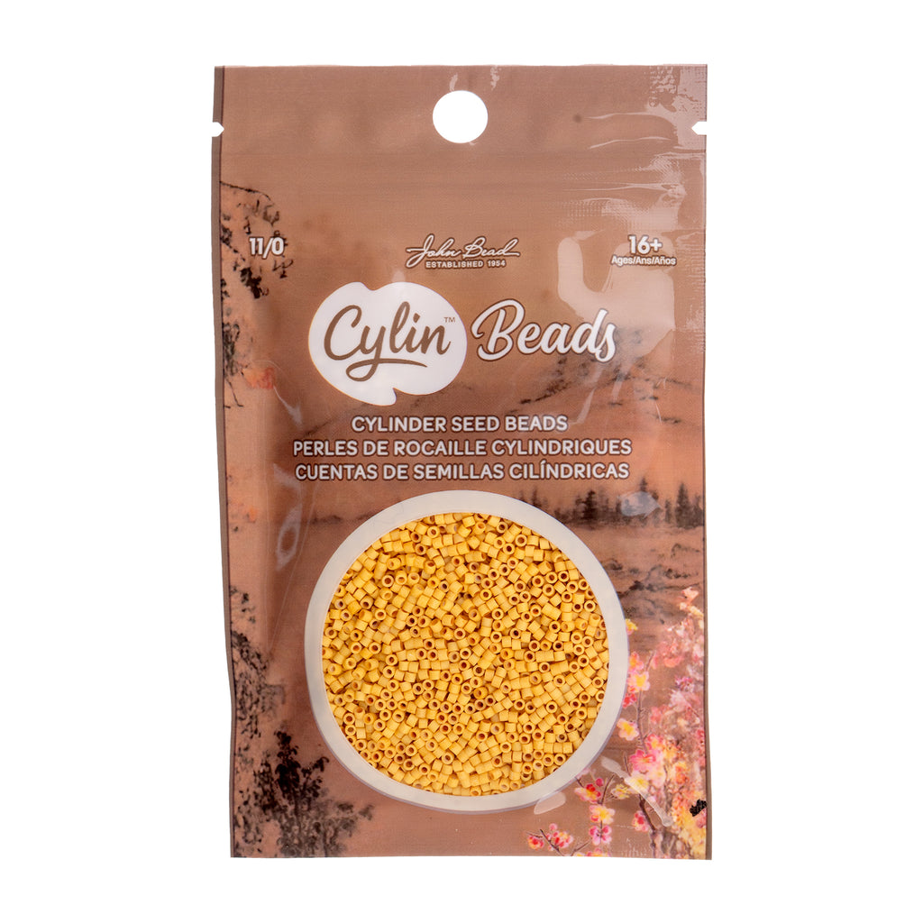 Cylin Bead 11/0 25g Bag Matte - Honeyglass