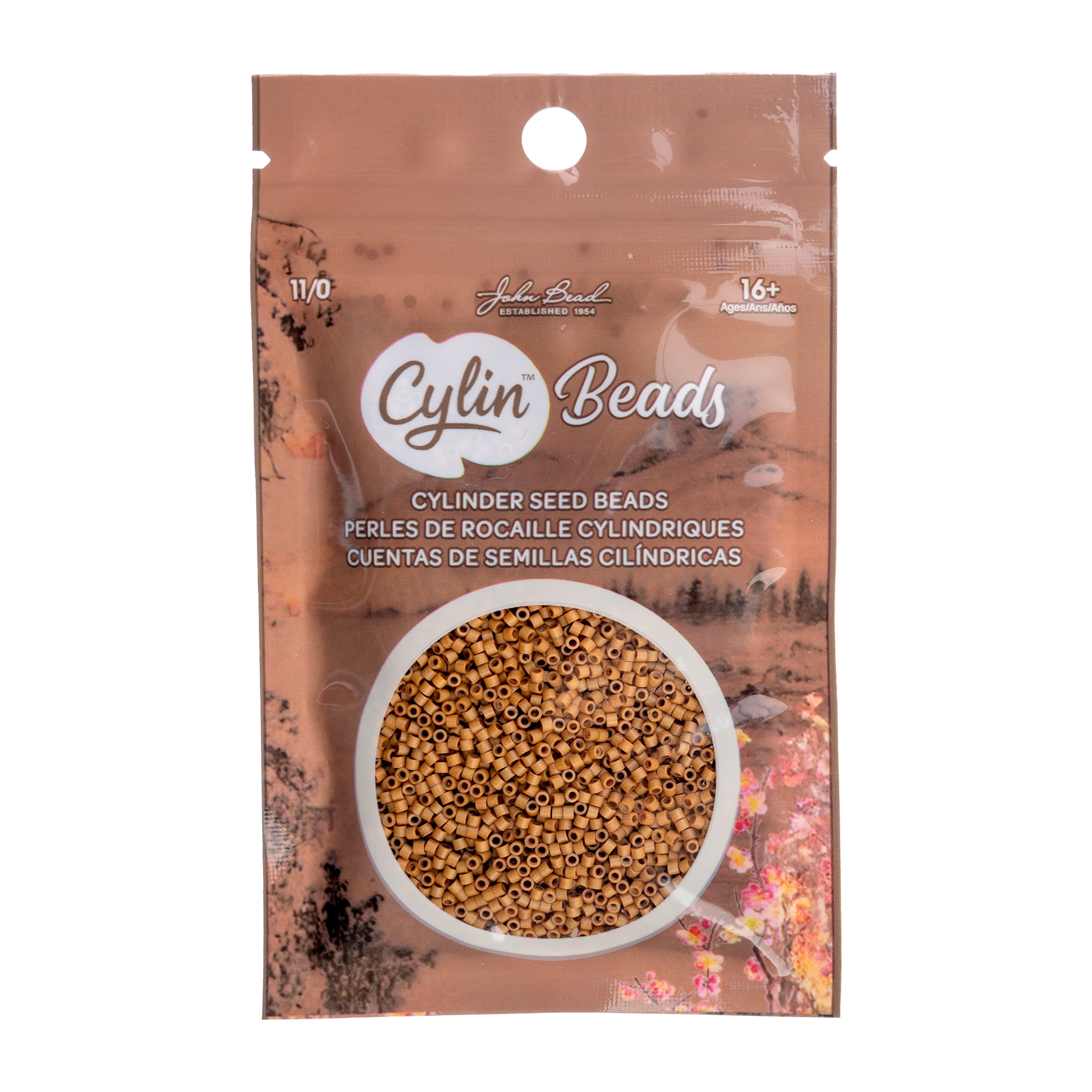 Cylin Bead 11/0 25g Bag Brown Sugar Mist