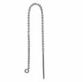 Sterling Silver, Stylish Ear Wire With Diamond Cut Link And 2mm Loop