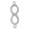 Sterling Silver, Fancy Style, Smooth And Flat Infinity Charm Connector.