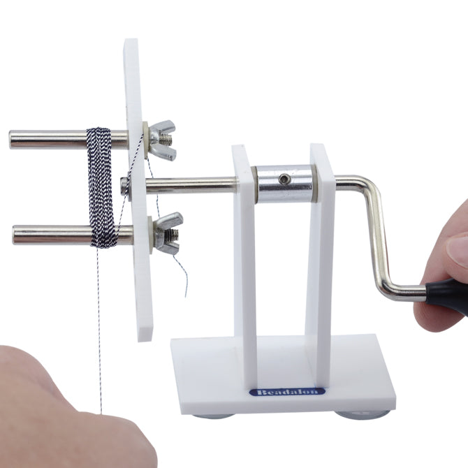 Tassel Maker, 7 mm O.D. / 0.275 in, pegs, adjustable size from 9.7 cm / 3.8 in, to 2.5 cm / 0.98 in